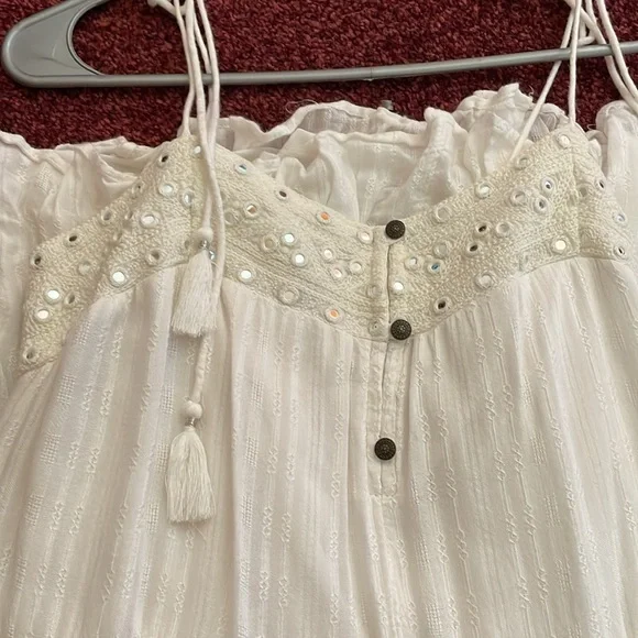 American Eagle Outfitters White Textured Mini Dress - Picture 4 of 4